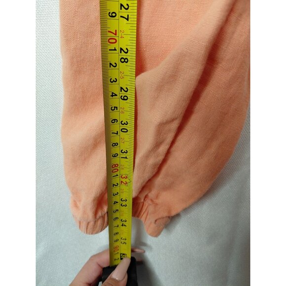 Athleta Womens Linen Jogger Pants Size 2 Peach - Picture 3 of 7